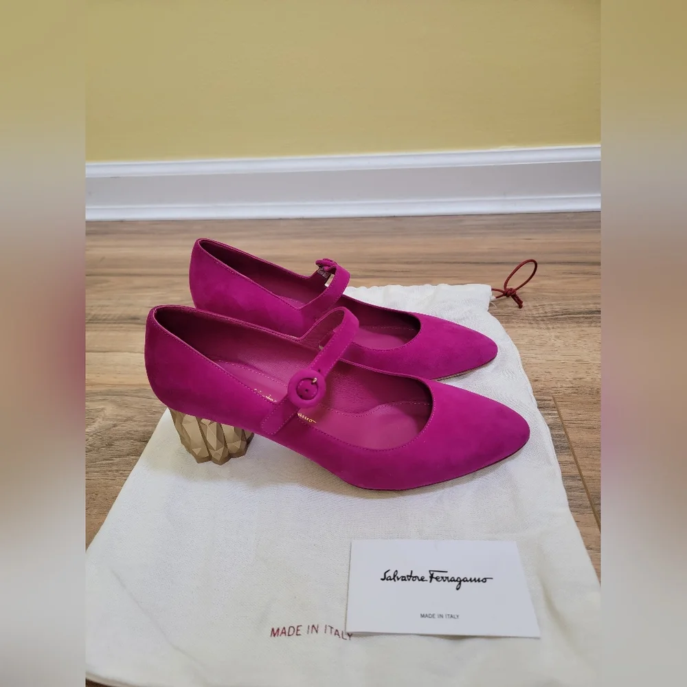 Salvatore Ferragamo Ortensia Mary Jane Pump, Pink, size US 7.5C - Picture 4 of 9